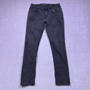 Nick Danger Mens Slim Fit Dark Wash Denim Jeans Pants Size 34x32